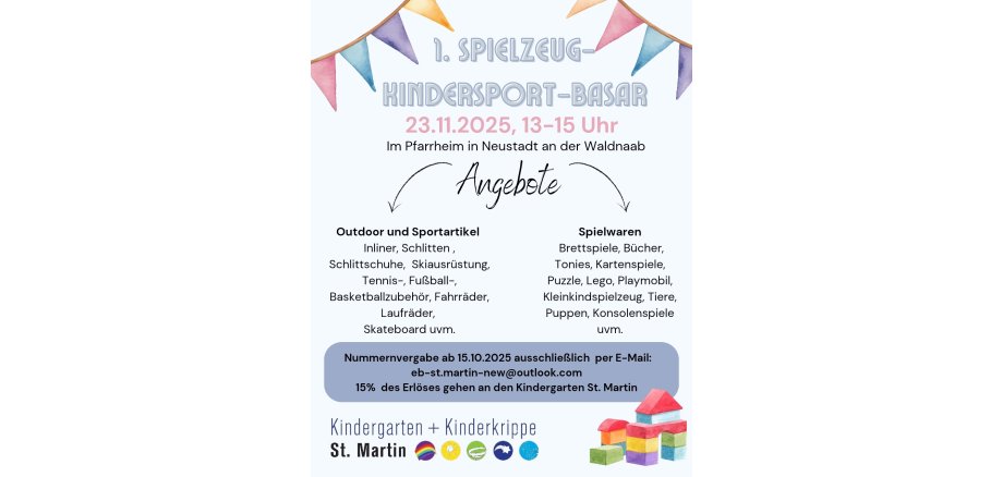 Es wird das Plakat des Basars gezeigt.