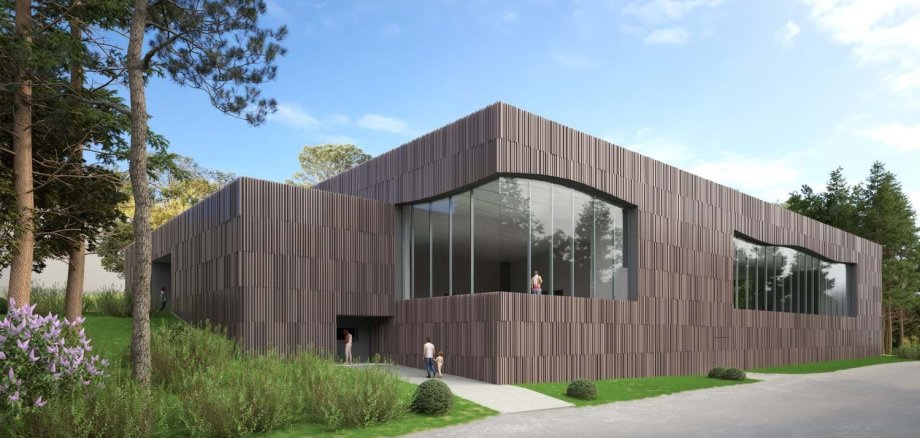 Voraussichtliche Schwimmhalle in Neustadt an der Waldnaab
© Studio Gollwitzer Architekten GmbH So wird die neue Schwimmhalle in Neustadt an der Waldnaab voraussichtlich aussehen