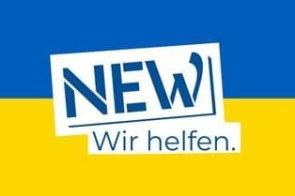 Ukraine-Hilfe
© Landkreis Neustadt an der Waldnaab Flagge der Ukraine mit der Aufschrift NEW - Wir helfen.