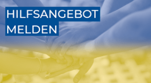 Hilfsangebot melden - Ukraine
© Pixabay.com Flagge von der Ukraine mit der Aufschrift Hilfsangebot melden