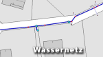 Wassernetzplan
© Bayerische Vermessungsverwaltung Technische Karte des Wasserversorgungsnetzes.