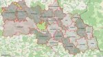 Verwaltungsgebiete im Landkreis
© Openstreetmap und Bayerische Vermessungsverwaltung Karte mit rot umrandeten Verwaltungsgebieten und transparenten Füllungen, jeweils mit Namen der Verwaltungsgemeinschaften beschriftet.