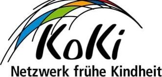 "Logo von KoKi mit dem Text: Netzwerk frühe Kindheit - www.sozialministerium.bayern.de"